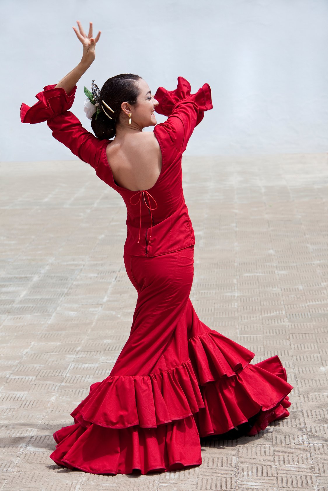 Traditional Woman Spanish Flamenco Dancer 