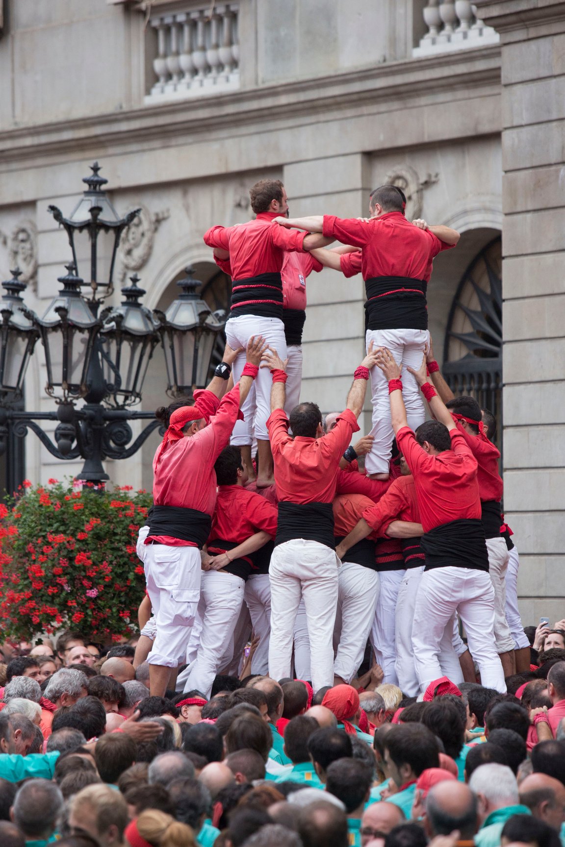 Castells Performance on Fiesta La Merce