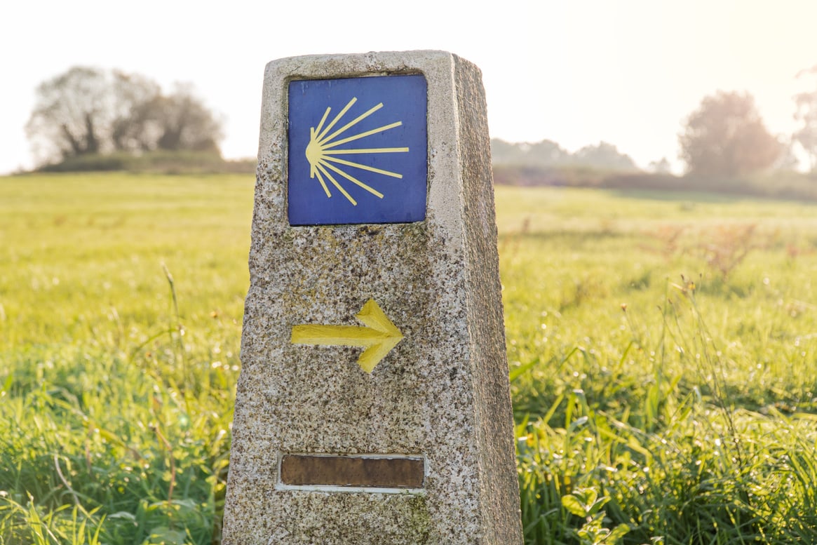 Camino de Santiago sign